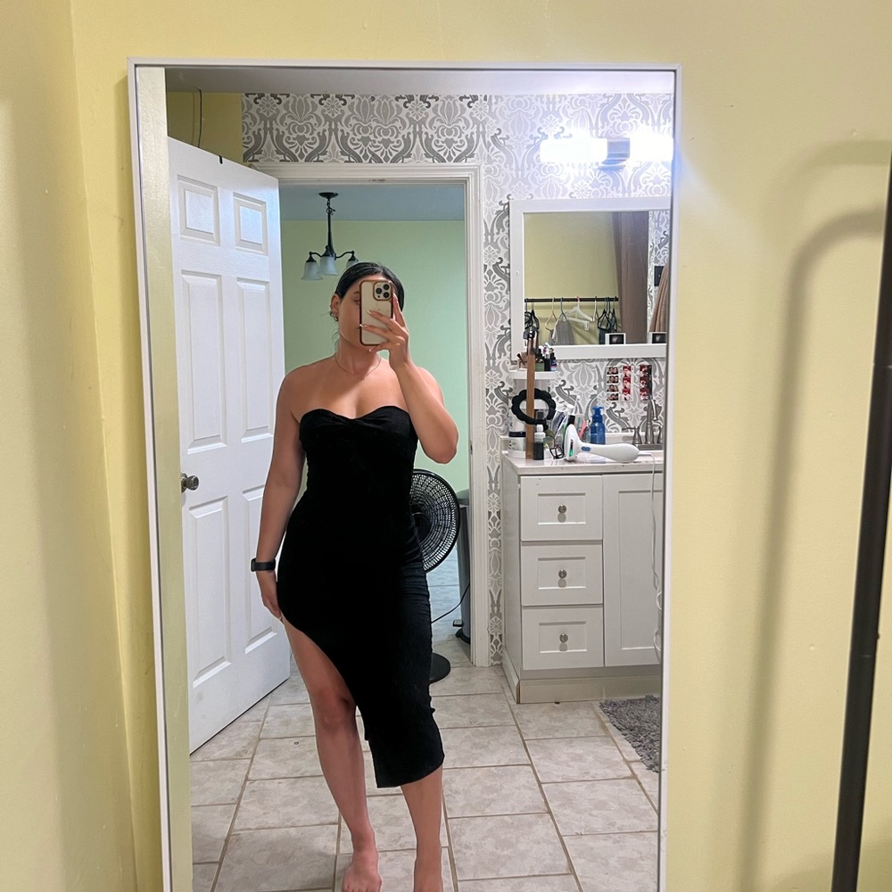 Strapless Midi Dress